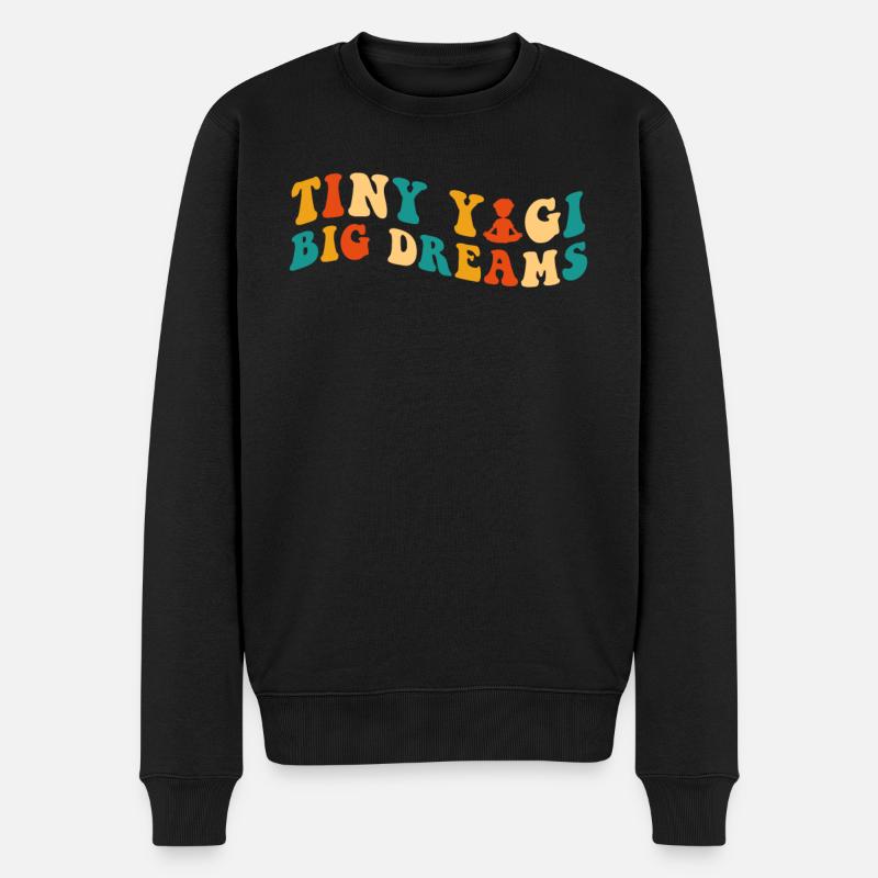 Tiny Yogi Big Dreams Méditation - Pull Premium bio Homme - noir