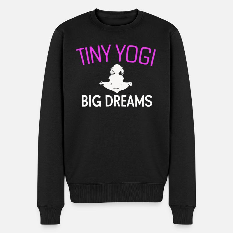 Tiny Yogi Big Dreams Méditation - Pull Premium bio Homme - noir