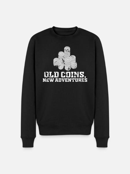 Old Coins New Adventures Numismatics - Men's Premium Organic Jumper - black