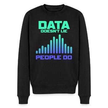Data Or It Didn't Happen For Student - Men's Premium Organic Jumper - black - Front - Nico (187cm)