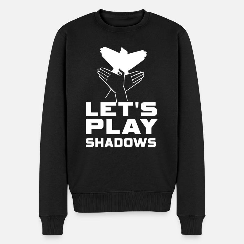 Let's Play Shadows Shadow Puppetry - Männer Premium Bio Pullover - Schwarz