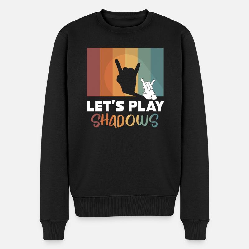 Jouons à Shadows Shadow Puppetry - Pull Premium bio Homme - noir