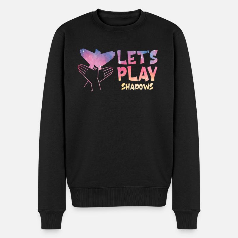 Let's Play Shadows Shadow Puppetry - Männer Premium Bio Pullover - Schwarz
