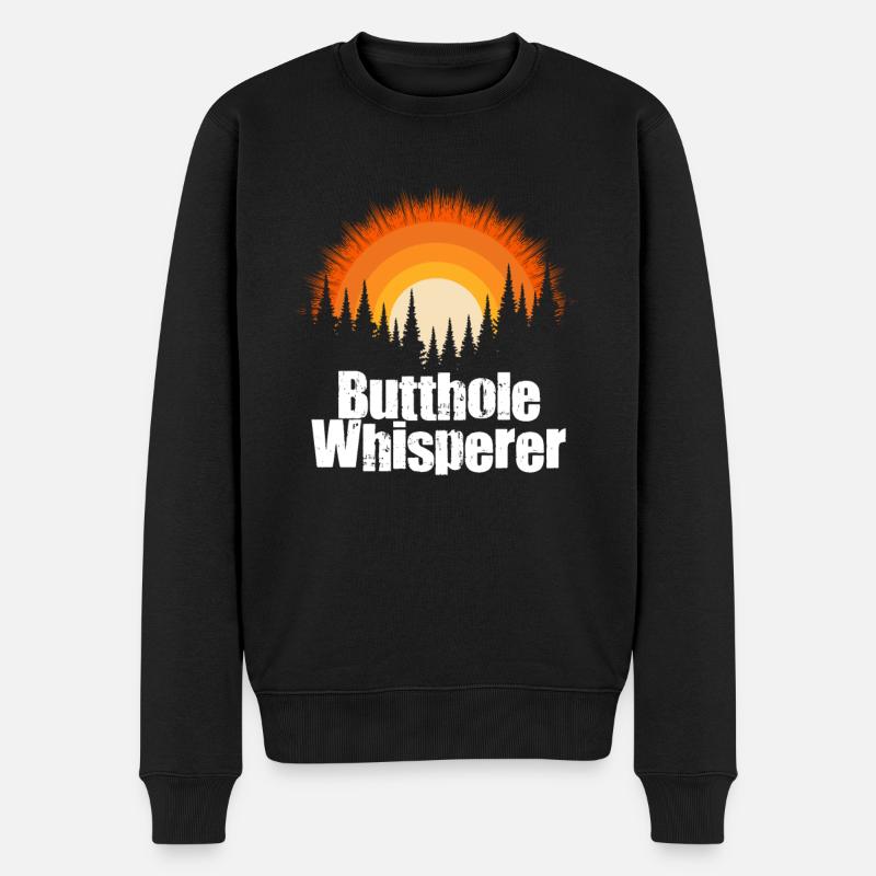 Arschloch-Flüsterer - Männer Premium Bio Pullover - Schwarz