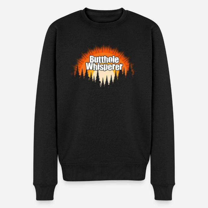 Arschloch-Flüsterer - Männer Premium Bio Pullover - Schwarz