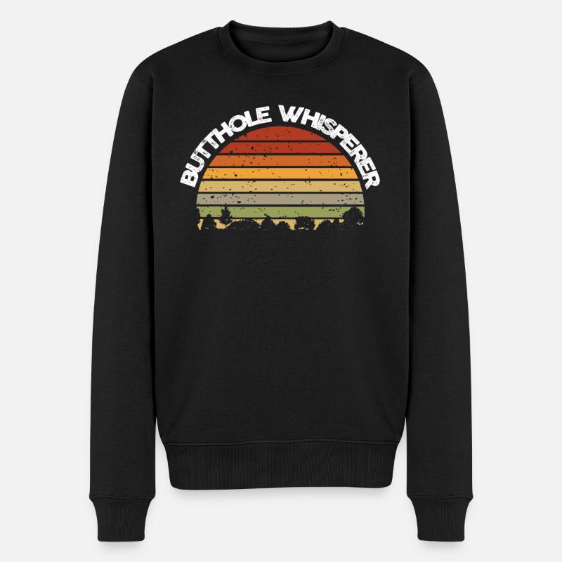 Arschloch-Flüsterer - Männer Premium Bio Pullover - Schwarz