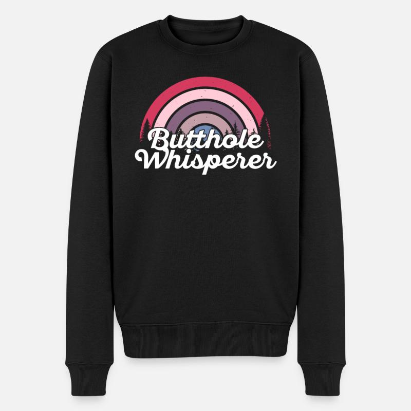 Arschloch-Flüsterer - Männer Premium Bio Pullover - Schwarz