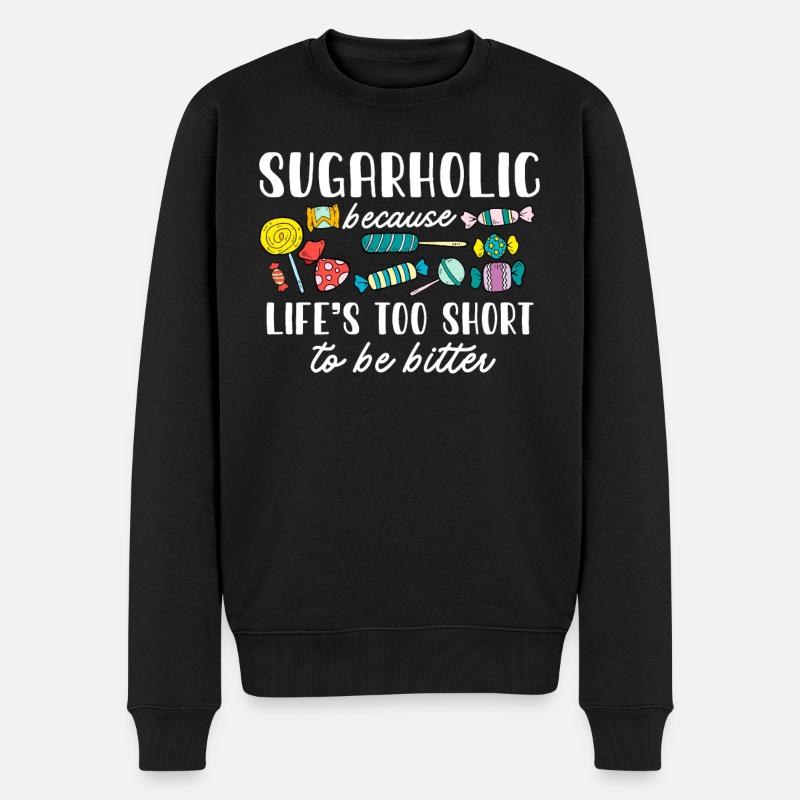 Passionné de sucreries sucrées - Pull Premium bio Homme - noir