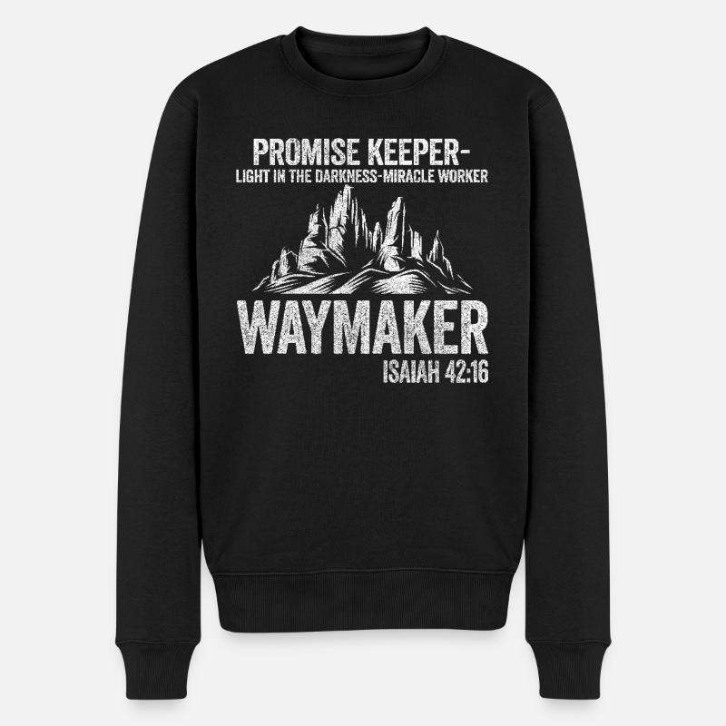 Waymaker Gardien de la promesse Faiseur de miracles - Pull Premium bio Homme - noir