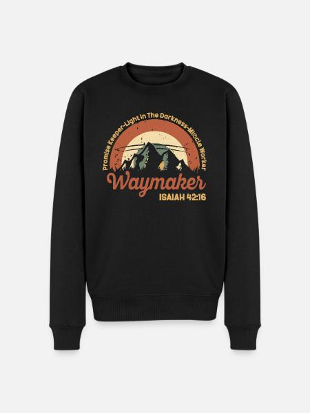 Wegweiser, Versprechenshüter, Wundertäter - Männer Premium Bio Pullover - Schwarz
