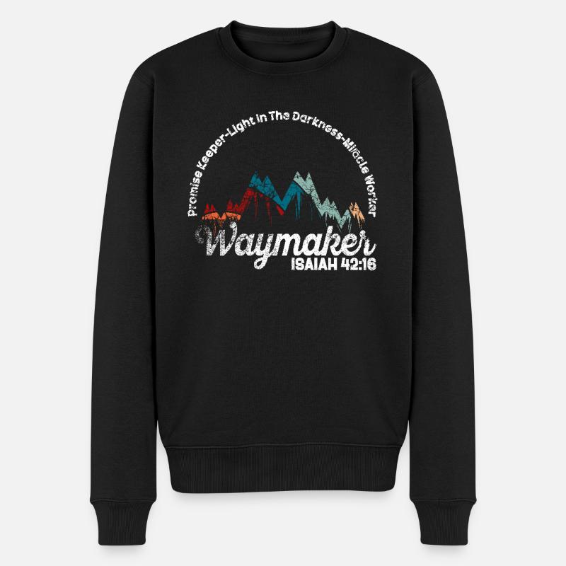 Wegweiser, Versprechenshüter, Wundertäter - Männer Premium Bio Pullover - Schwarz
