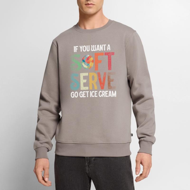Wenn Sie ein Softeis wollen, holen Sie sich Eis Männer Premium Bio Pullover