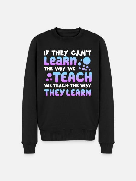 Autism Awareness SPED Teacher Learn - Men's Premium Organic Jumper - black