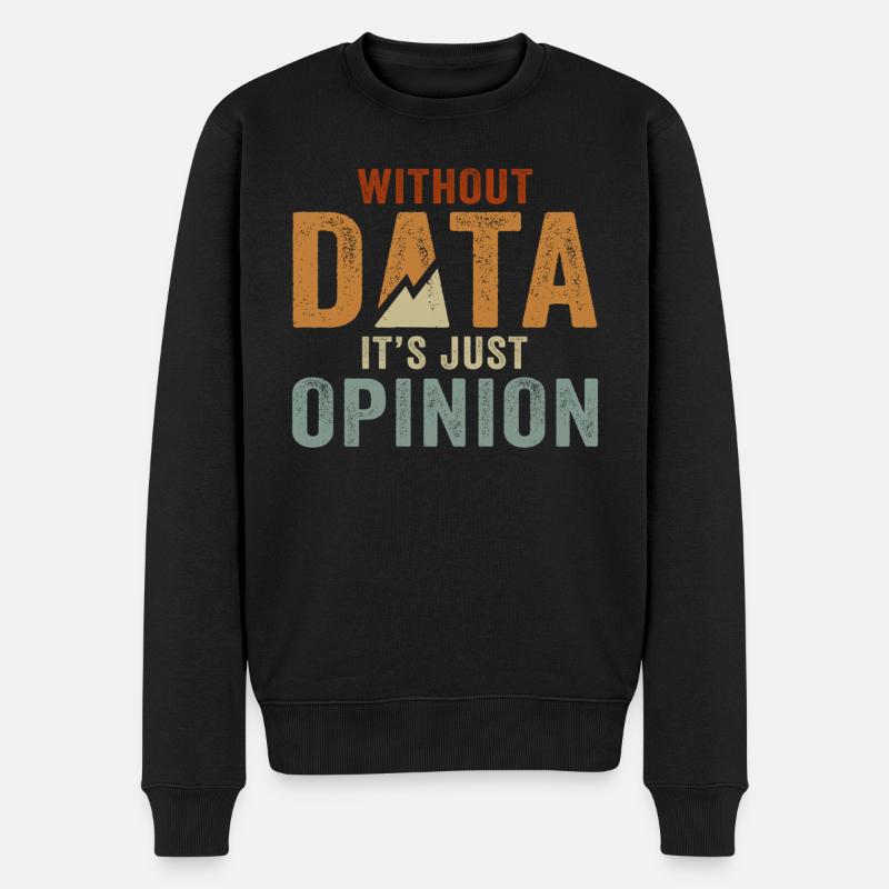 Lustiges Daten-Enthusiasten-Design - Männer Premium Bio Pullover - Schwarz