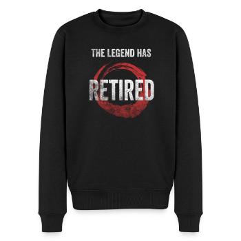 Die Legende hat sich zur Ruhe gesetzt Celebration - Männer Premium Bio Pullover - Schwarz - Vorne - Nico (187cm)