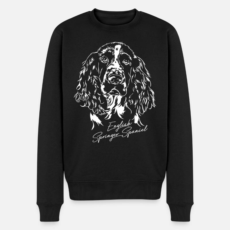 ANGLAIS springer spaniel - Pull Premium bio Homme - noir