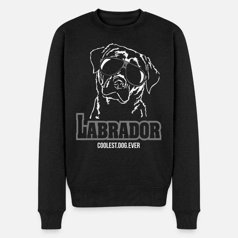 LABRADOR coolest dog Hund Hunde Wilsigns Geschenke - Männer Premium Bio Pullover - Schwarz