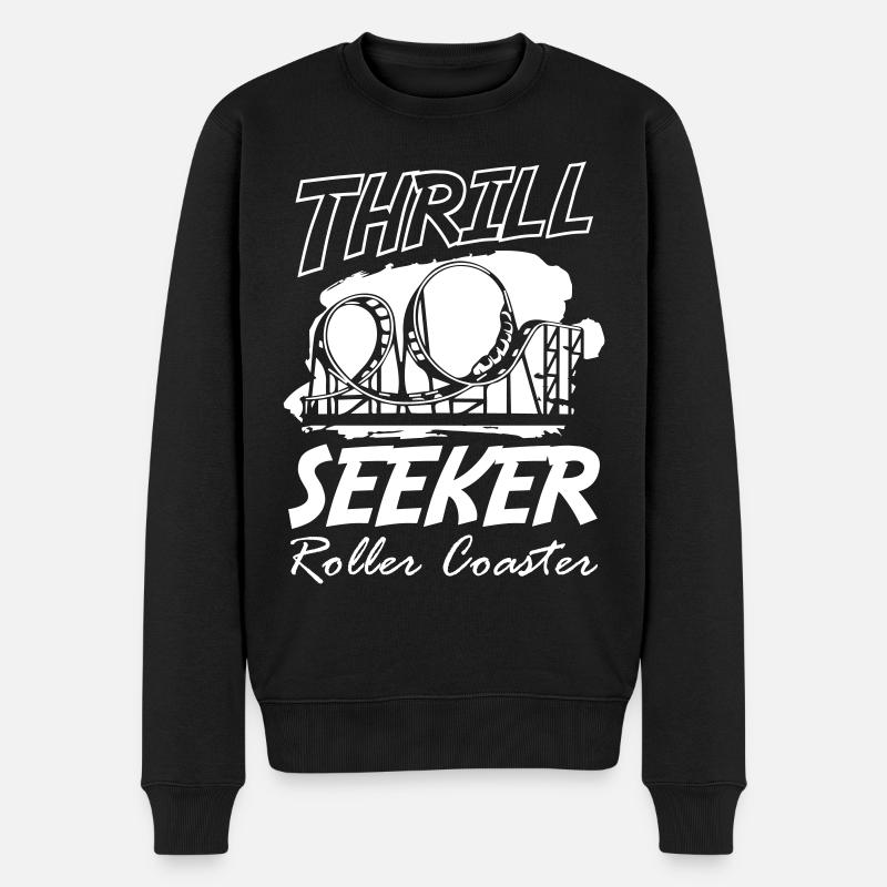 Roller Coaster Thrill Seeker - Men's Premium Organic Jumper - black