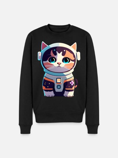 Cute chatstronaut #5 - Men's Premium Organic Jumper - black