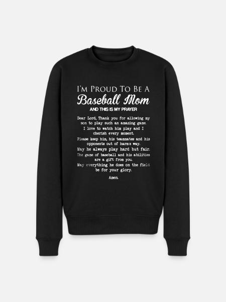 Baseball Mom's Prayer - Men's Premium Organic Jumper - black