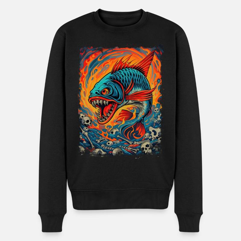 Poisson monstre - Pull Premium bio Homme - noir