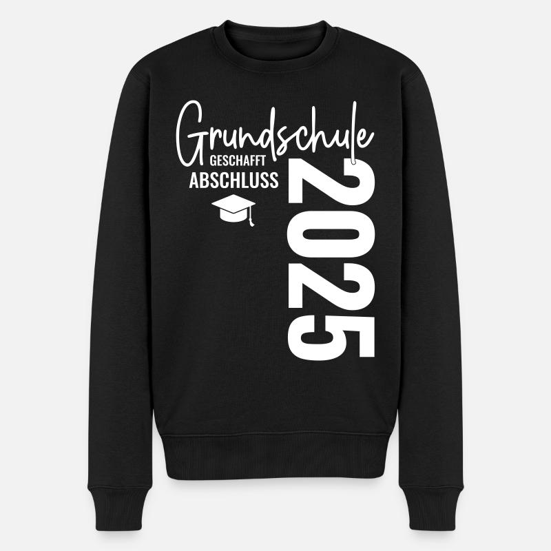 Abschluss 2025 Grundschule - Männer Premium Bio Pullover - Schwarz