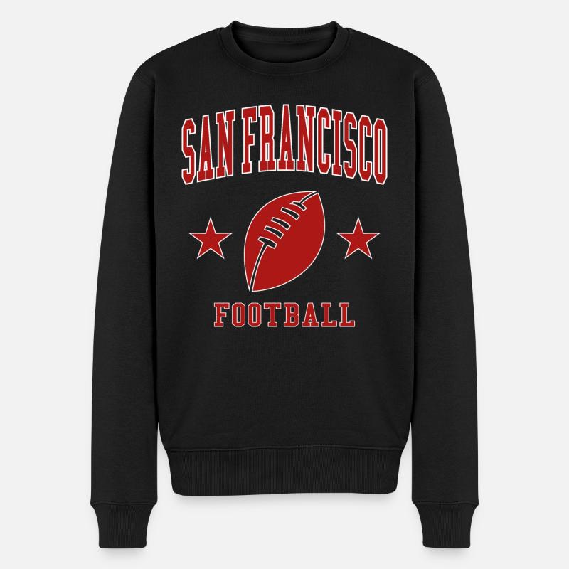 San Francisco Football - Männer Premium Bio Pullover - Schwarz