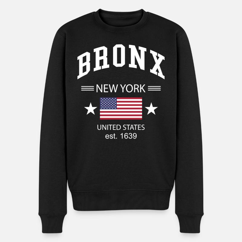 Bronx - Männer Premium Bio Pullover - Schwarz