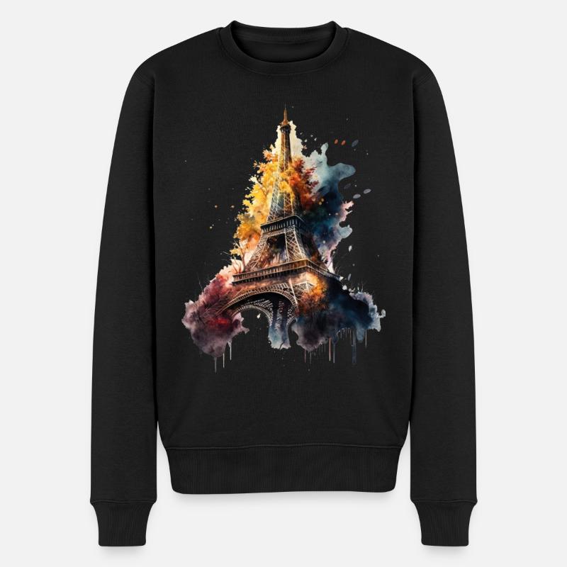 Tour Eiffel - Pull Premium bio Homme - noir