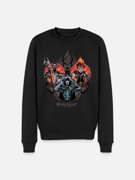 Magic: The Gathering Chandra Teferi Jace Beleren - Maglione ecologico premium da uomo - nero