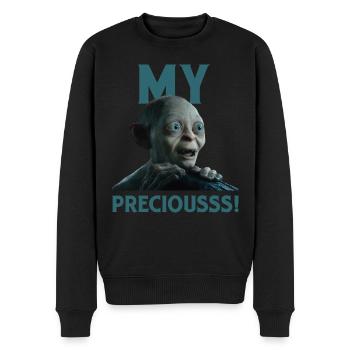 Der Hobbit Witziges Gollum-Design Mein Schatz - Männer Premium Bio Pullover - Schwarz - Vorne - Nico (187cm)