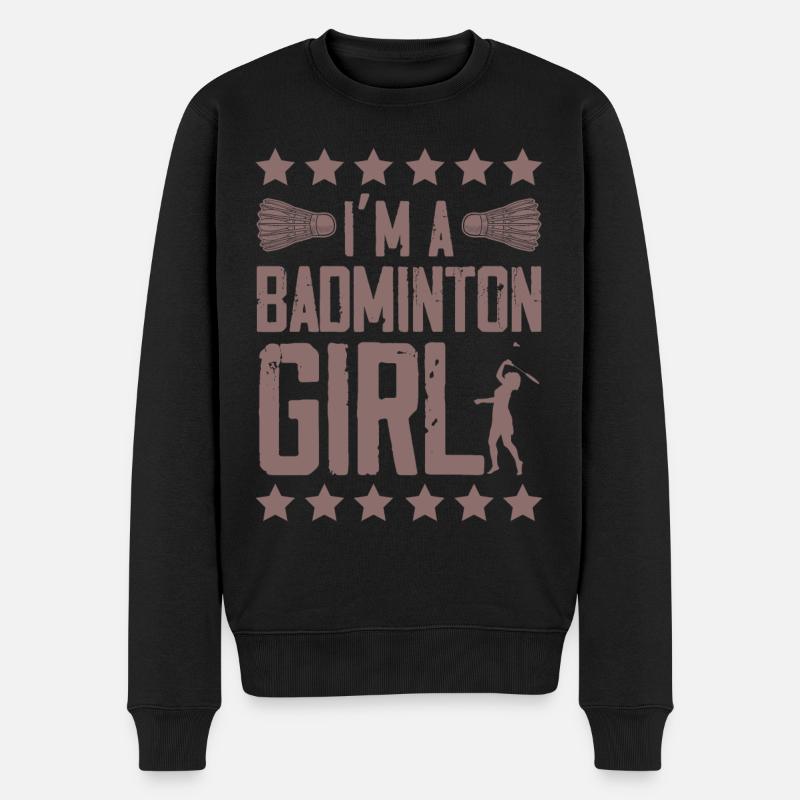 Fille de badminton - Pull Premium bio Homme - noir