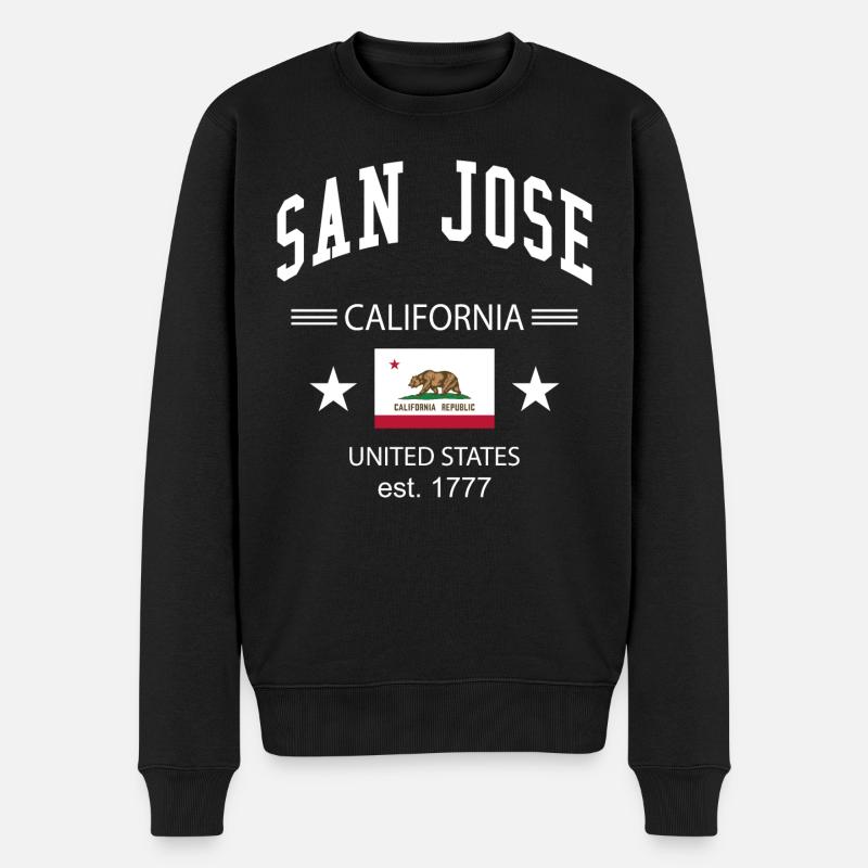 San Jose - Männer Premium Bio Pullover - Schwarz