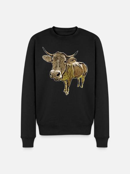 Vache drôle - Pull Premium bio Homme - noir