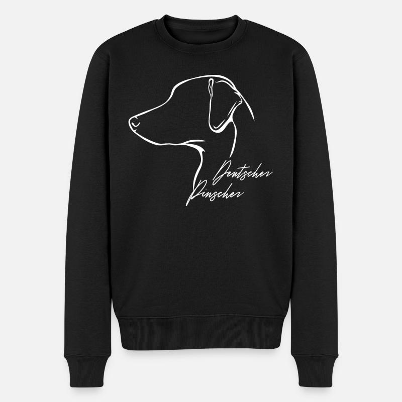DEUTSCHER PINSCHER Profil Hunde Hund Wilsigns - Männer Premium Bio Pullover - Schwarz