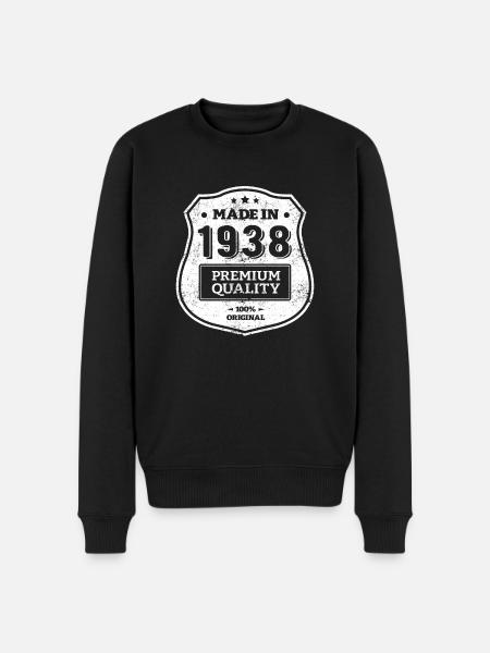MADE IN 1938 - Men's Premium Organic Jumper - black