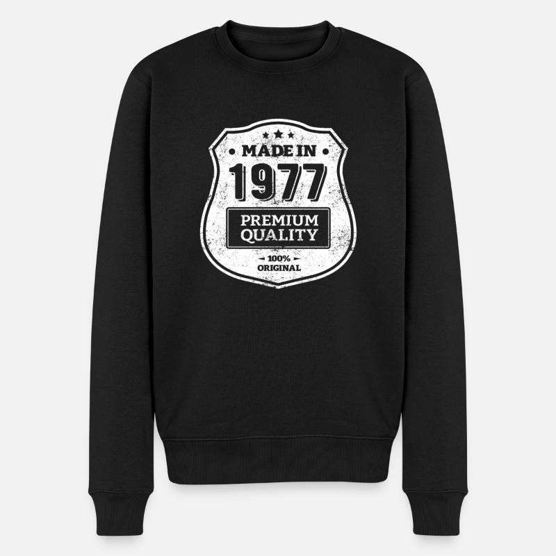 MADE IN 1977 - Pull Premium bio Homme - noir
