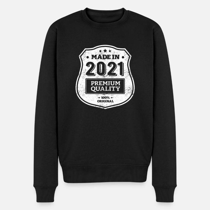MADE IN 2021 - Pull Premium bio Homme - noir