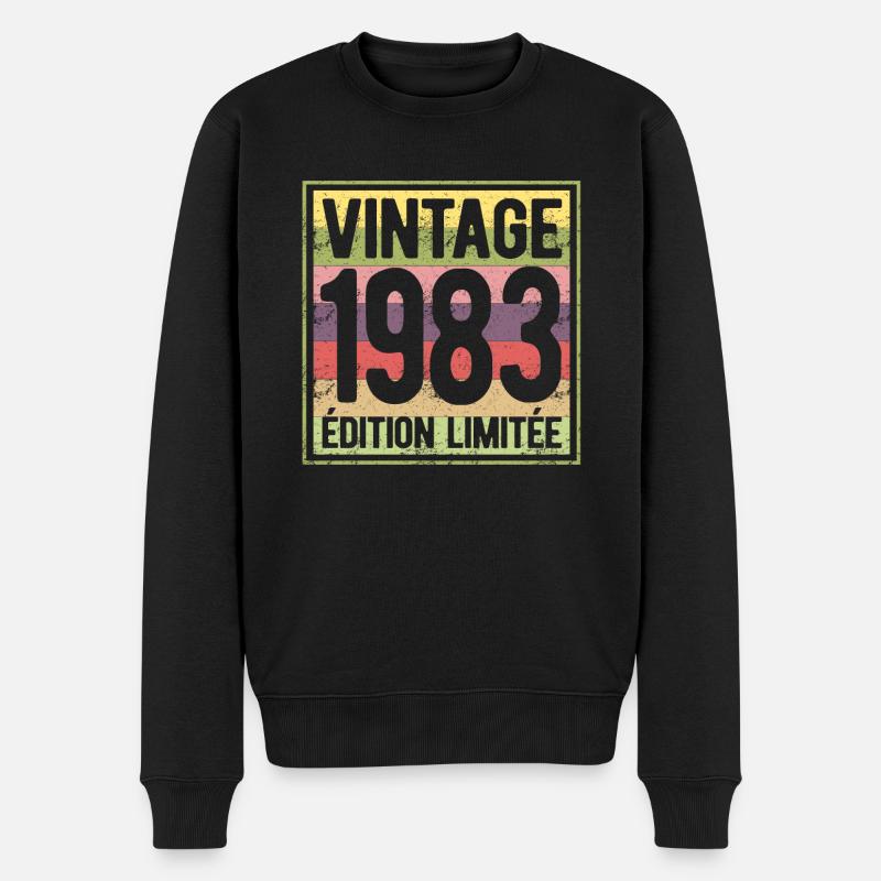 VINTAGE 1983 EDITION LIMITEE - Pull Premium bio Homme - noir