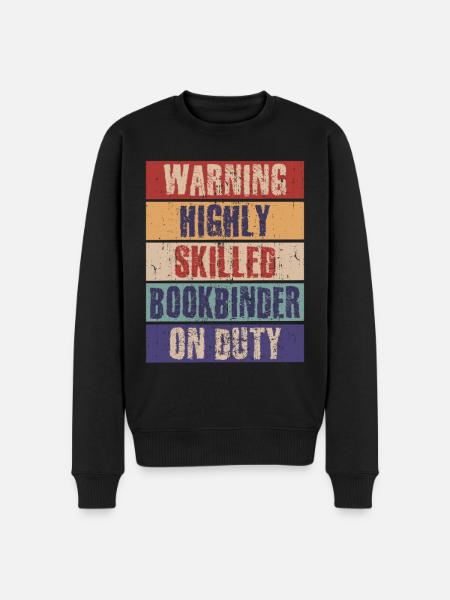 Funny Bookbinder Highly Skilled - Men's Premium Organic Jumper - black