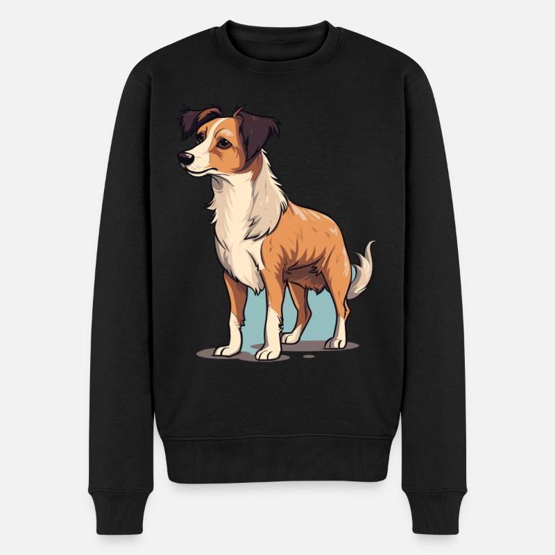 Niedliches Hundedesign für Hundebesitzer - Männer Premium Bio Pullover - Schwarz