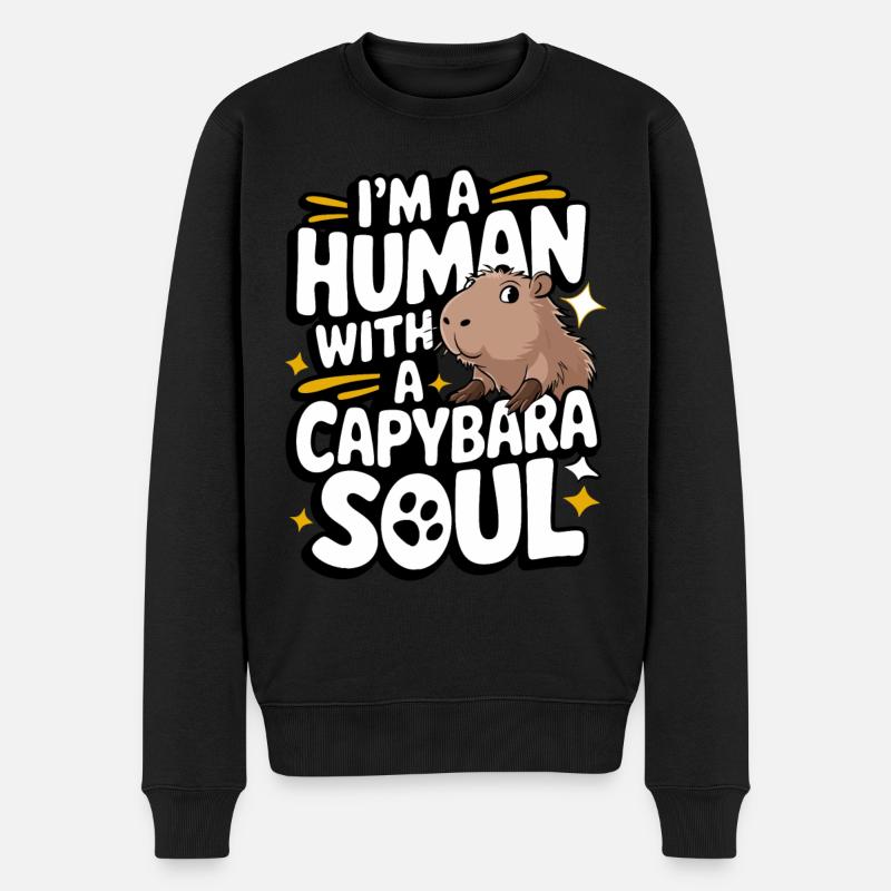 Capybara Capybara Animal rongeur - Pull Premium bio Homme - noir