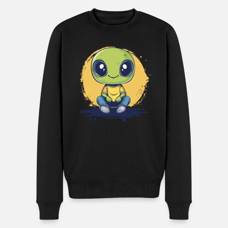 Mignon garçon extraterrestre - Pull Premium bio Homme - noir