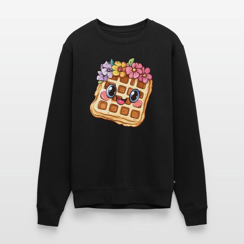 Waffel mit Blumen Männer Premium Bio Pullover