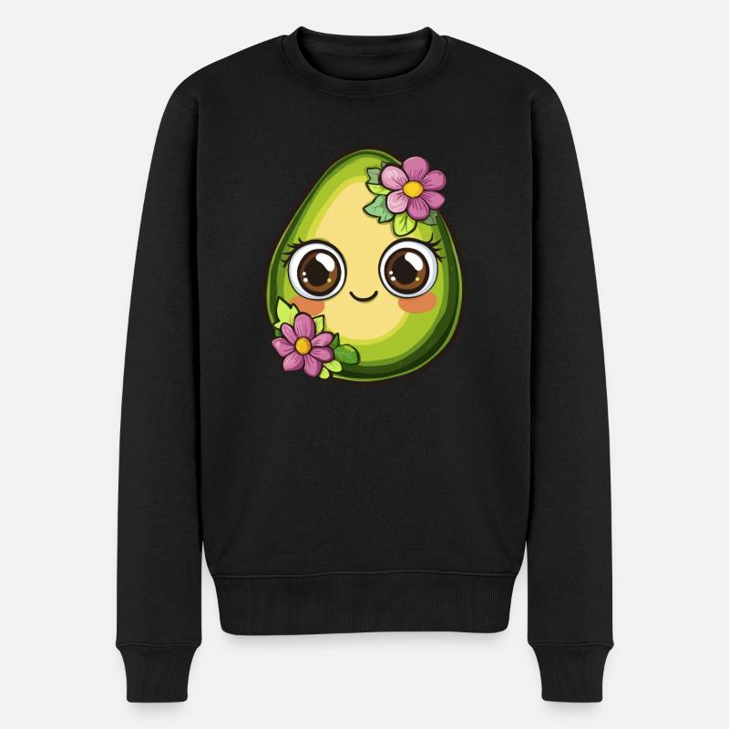 Avocat doux aux fleurs - Pull Premium bio Homme - noir