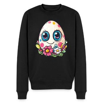 Oeuf Happy Dots - Pull Premium bio Homme - noir - Devant - Nico (187cm)