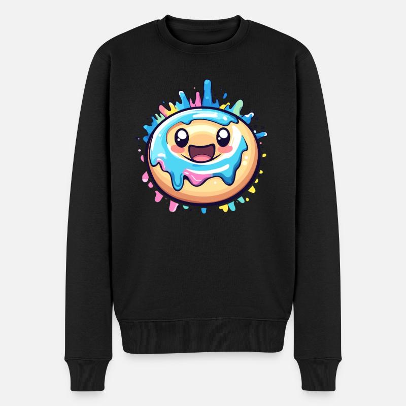 Beignet avec glaçage - Pull Premium bio Homme - noir