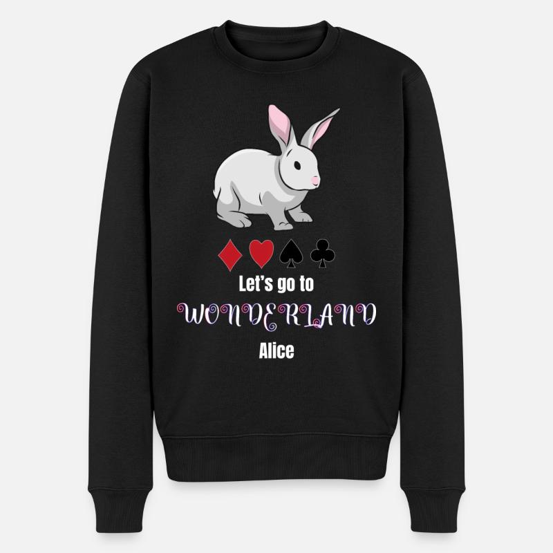 Alice au pays des merveilles - Pull Premium bio Homme - noir