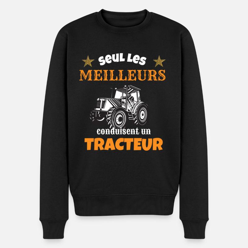 Seul les meilleurs conduisent un tracteur cadeau - Pull Premium bio Homme - noir