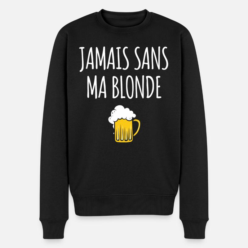 Jamais sans ma blonde - Pull Premium bio Homme - noir